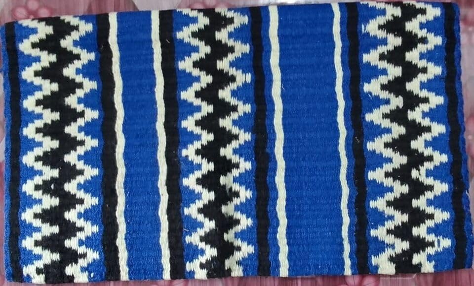 Western Ranch Horse Saddle Blanket New Zealand Wool Western Design Handmade Saddle Blanket Top Wool Pad Sensor Flex (Customization Available) ZB-050