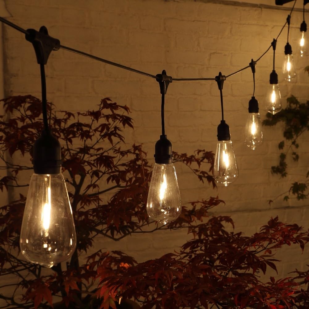 Noma Connectable Edison Drop Festoon Garden Lights, 10 Large Warm White LED's, 6.8 m, 6.8 meters long - Image 2