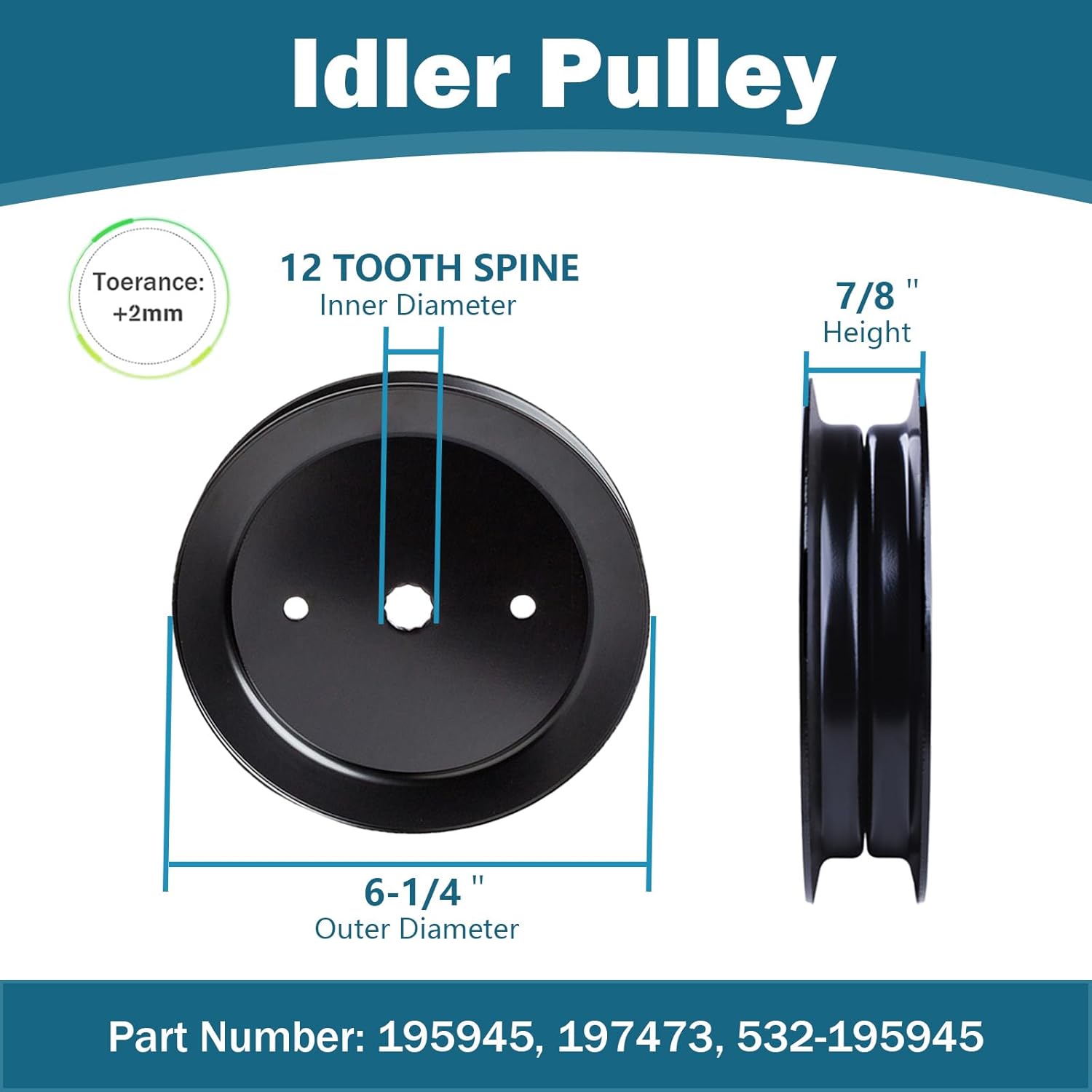 46 Inch Mower Deck Rebuild Kit for AYP Craft sman Husqvarna Pou LAN 2246LS 2346XLS YTA1946 YTA22V46 Includes 2 Spindle 187292, 2 Blade 21546611, 2 Idler 195945, 1 Be lt 21546607