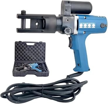 Electric Hydraulic Cable Lug Crimping Tool,Powered Hydraulic Crimping Tool with 12 Molds,7.5Ton Rechargeable Hydraulic Crimper,Suitable for Wires and Copper/Aluminum Terminals