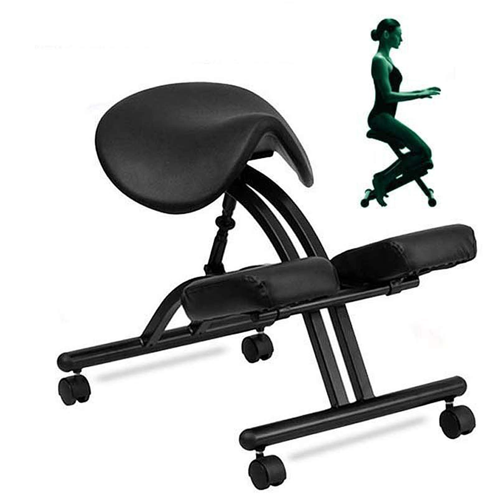 Buy Ergonomic Kneeling Home Office Chair, Adjustable Stool with Saddle