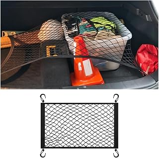 Cargo Net for SUV,Upgraded Highly Elastic Truck Cargo Net with Trunk Net Hooks - Stretch to 47.24" x31.48,Premium Truck Bed Netting for Cargo for Car Organizer and Storage (23.6"x15.7")