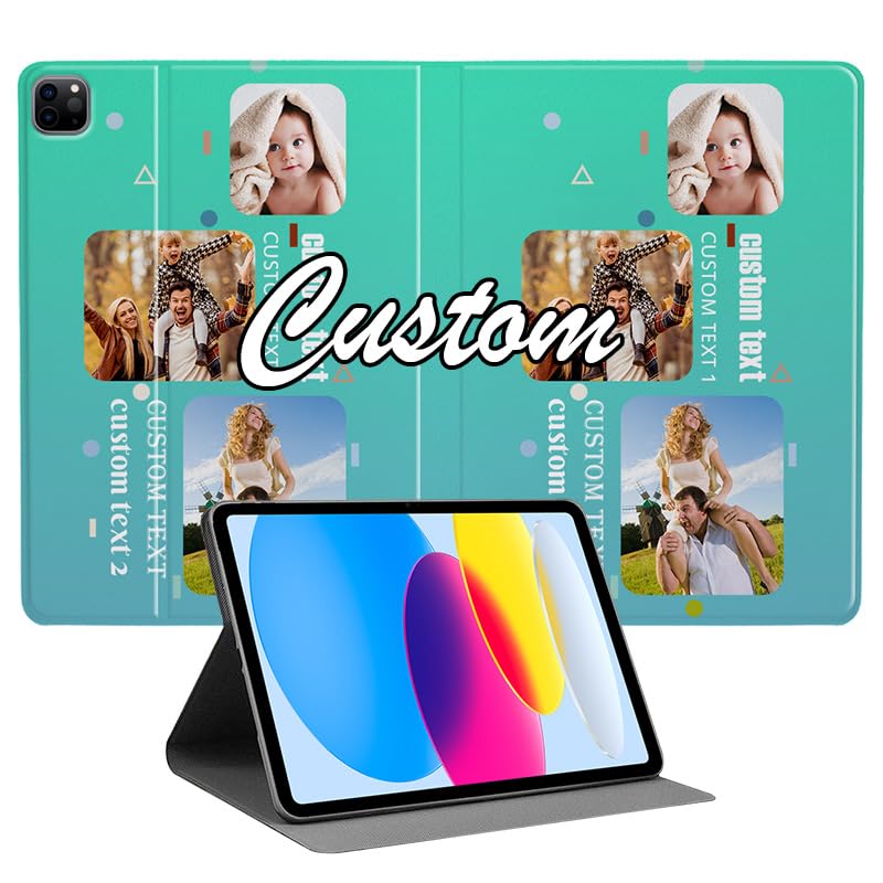 Personalized Leather Flip Case for Apple iPad Pro 12.9 Inches A1876/A1895/A1983/A2014/A2069/A2229/A2232/A2233/A2378/A2379/A2461/A2462/A2436/A2437/