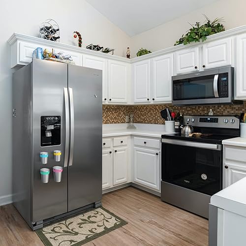 Miniatura 5 de SOPHICO Vasos colgantes magnéticos para niños pequeños y adultos, taza colgante en el refrigerador o enfriadores de agua, para bebedores