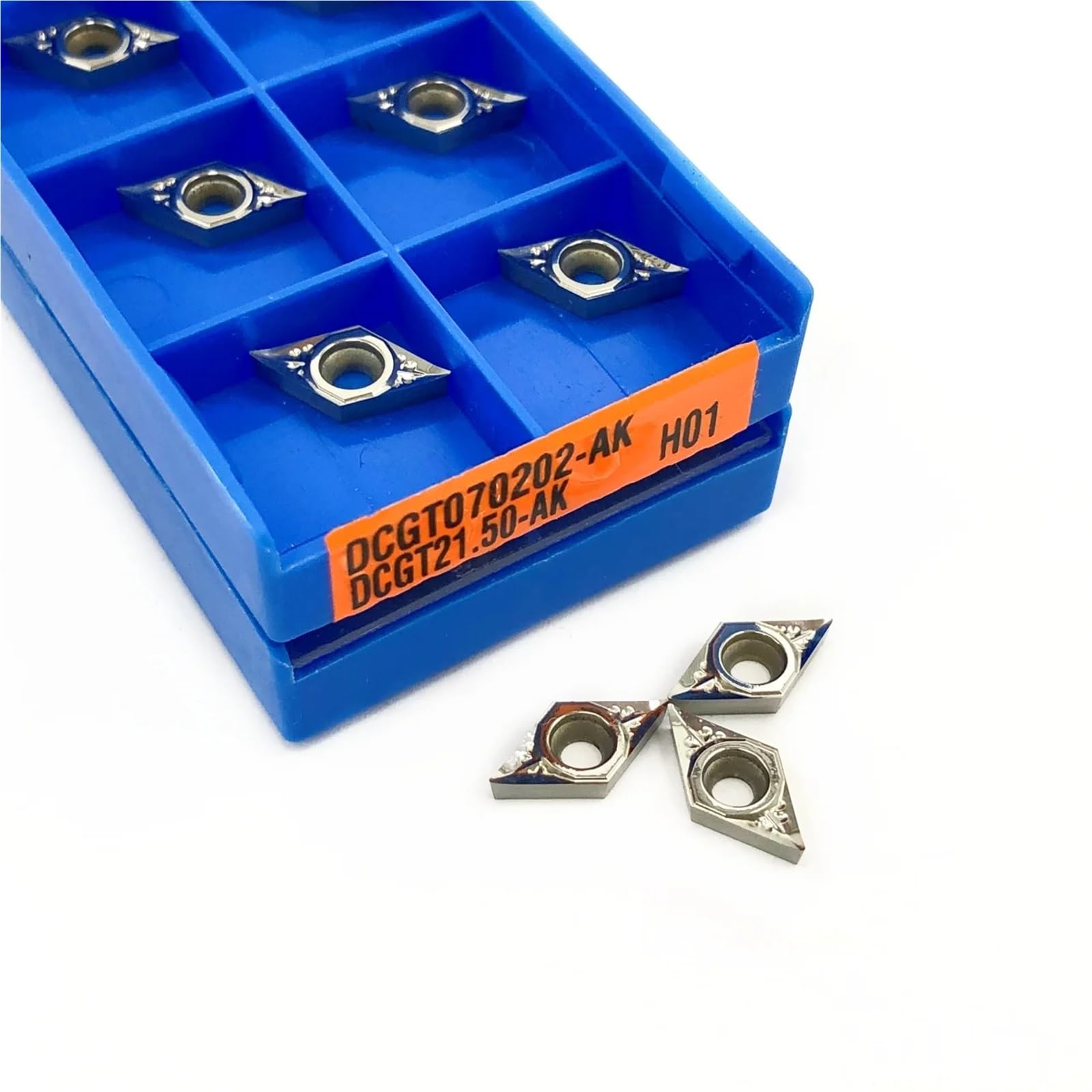 10 Uds Herramienta De Corte Aleación Aluminio Torneado Específico Inserto Carburo(DCGT070204-AK H01)