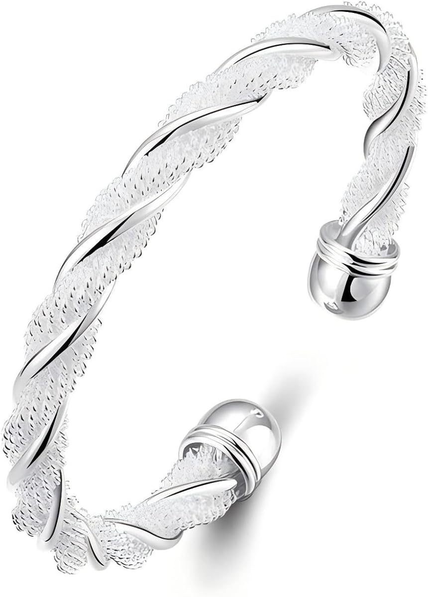Pulsera apilable de plata de ley italiana para mujer | Plata de ley, diseño apilable, pulsera para mujer, artesanía italiana