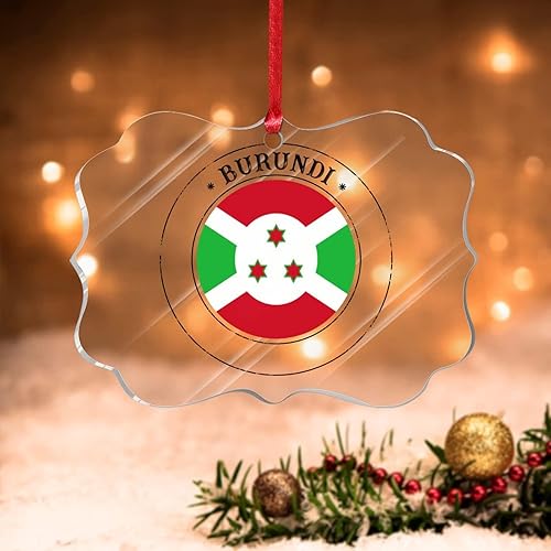 Vista 182 de Guatemala - Adornos acrílicos de Navidad, regalo de recuerdo de ciudad patriótica, adorno para árbol de Navidad, bandera nacional de Guatemala