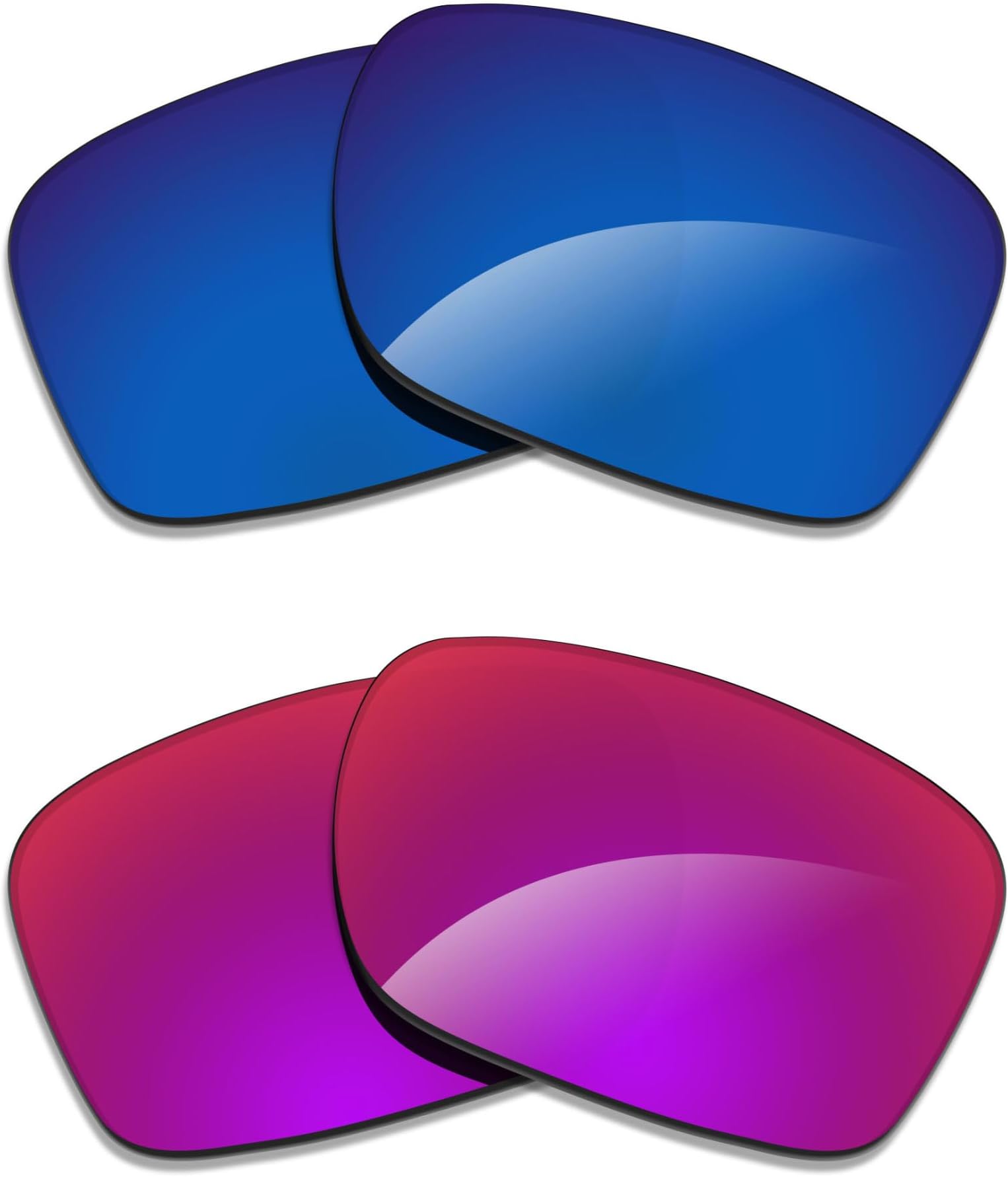 2 Pair Polarized Replacement Lenses for Wiley X Saint Sunglasses- Deep Water+Midnight Sun