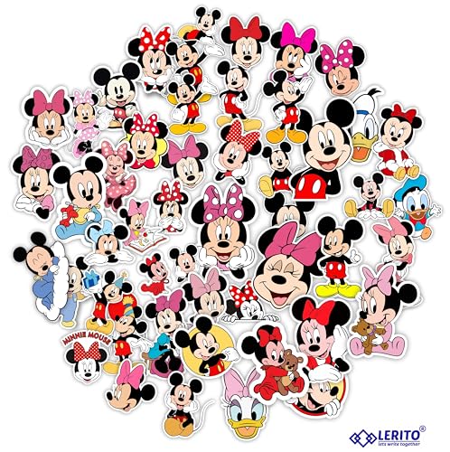 Image of Mickey Mouse Stickers for Kids & Teens - Vinyl Decals | Waterproof Stickers for Laptops, Water Bottles, Bikes