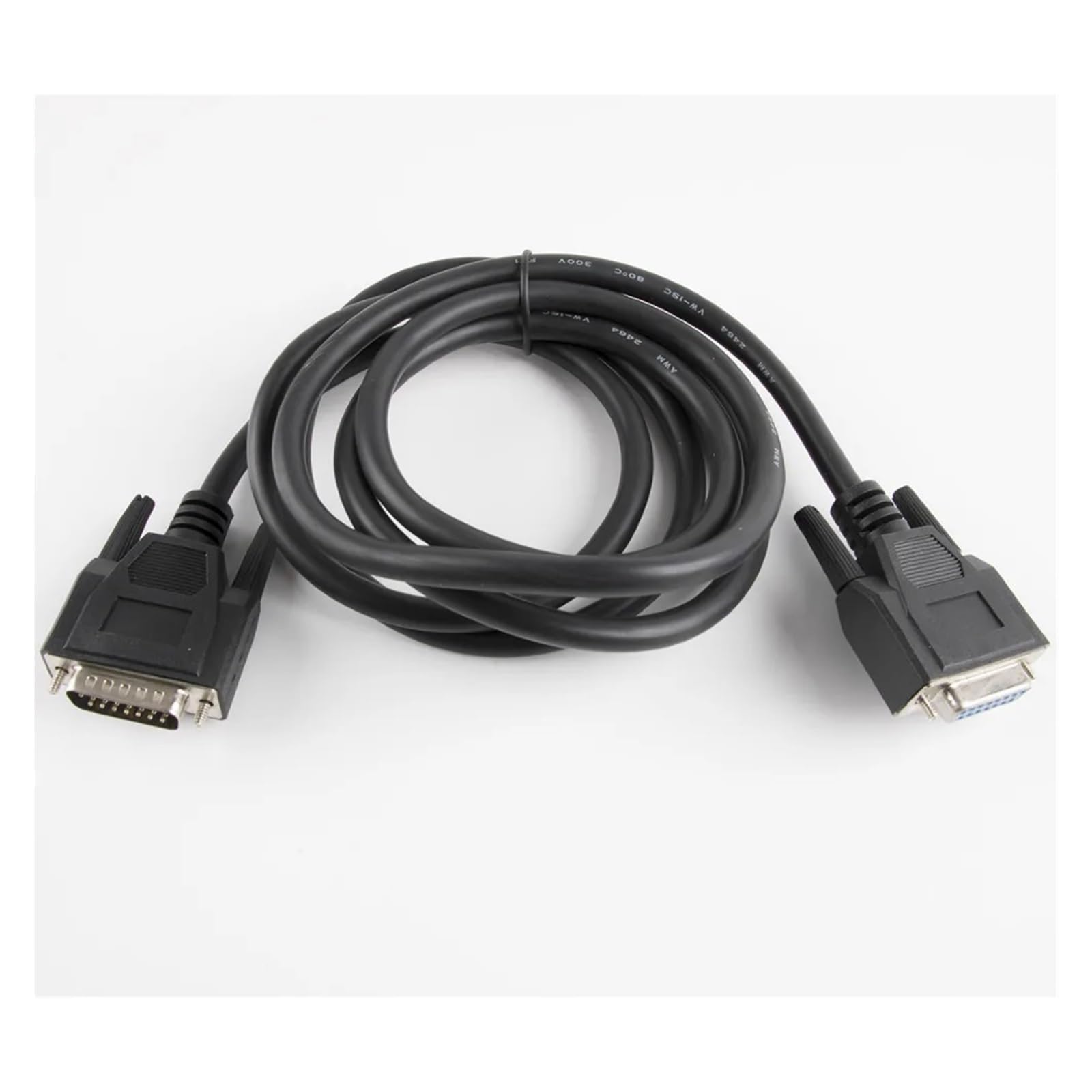 Cable de extensión paralelo DB15 macho a hembra, 15 pines, 2 filas, color beige negro, opcional, 1,5 m(3.0M,Beige)