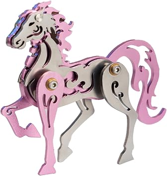 Kooteyybhyy 3D Metal Puzzle for Adults, Mechanical Horse 3D Metal Model Kits to Build DIY Animal Puzzle Ornaments, Art Craft Desktop Ornament