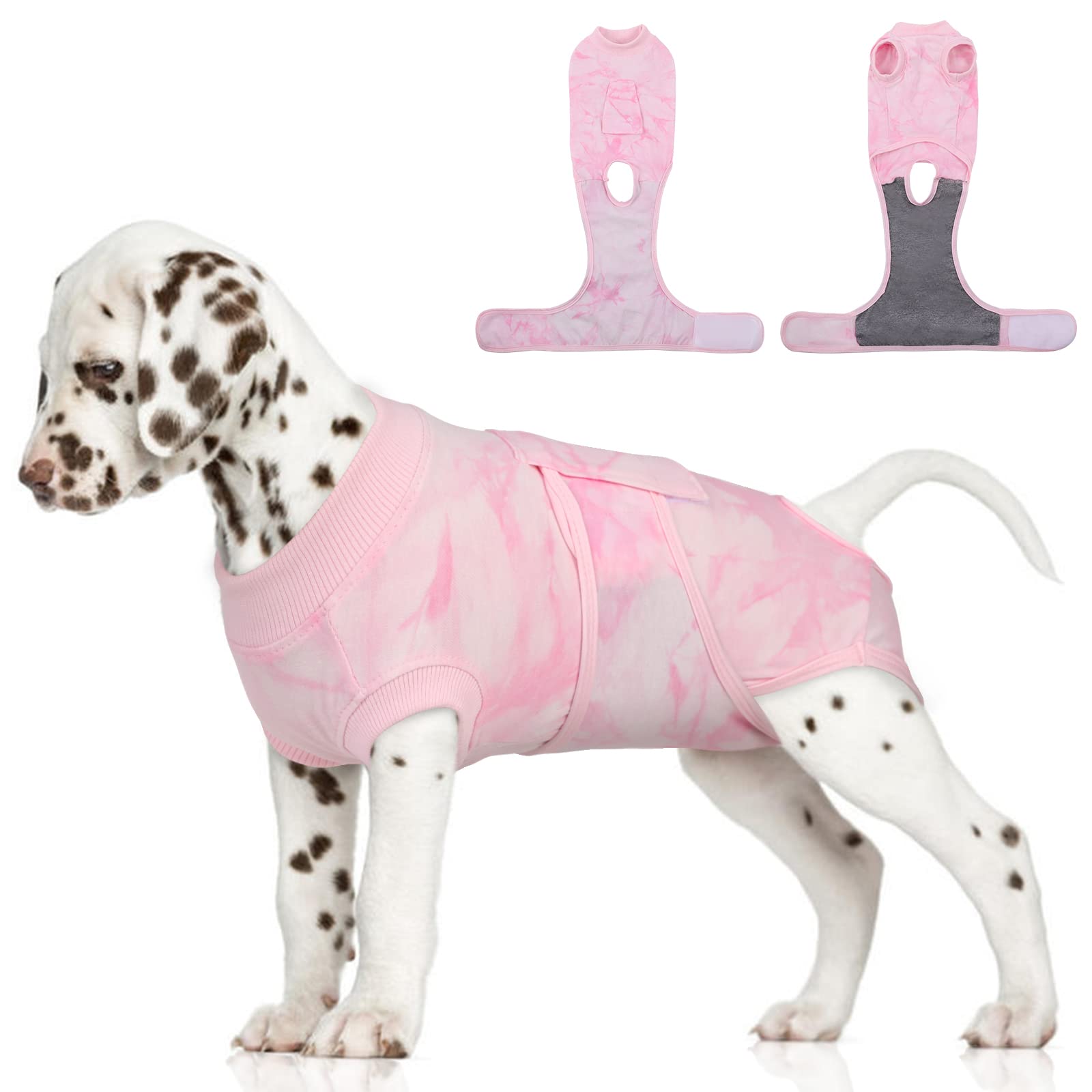 FUAMEY Recovery Suit for Dogs,Spay Suit for Female Dog,Neuter Suit for Male Dogs,Onesie Body Suits After Surgery,Puppy Cone E-Collar Alternative,Pet Abdominal Wounds Prevent Licking Surgical Shirts