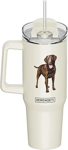 Miniatura 3 de SERENGETI Ultimate - Vaso de 40 onzas con asa y pajilla, vaso aislado al vacío con popote y tapa, taza de viaje de acero inoxidable para amantes de