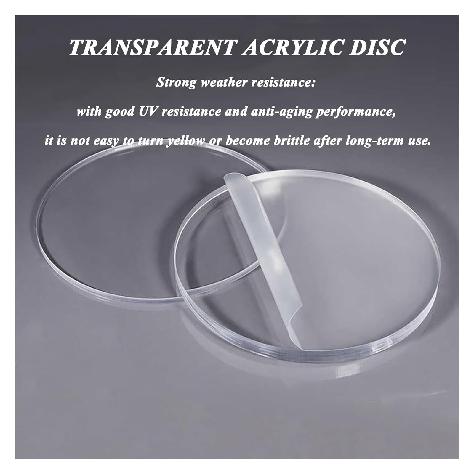 Discos redondos de acrílico transparente (1 unidad, 500 mm de diámetro y 2-10 mm de grosor). Círculo de plástico transparente for manualidades, exhibiciones y proyectos.(3mm)