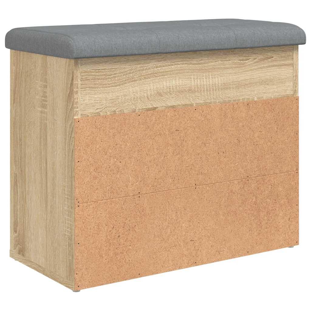 vidaXL Banco Zapatero, Asiento con Almacenaje, Mueble para Zapatos Juguetes Calzado, Banco para Salón Pasillo, Madera de Ingeniería Roble Sonoma