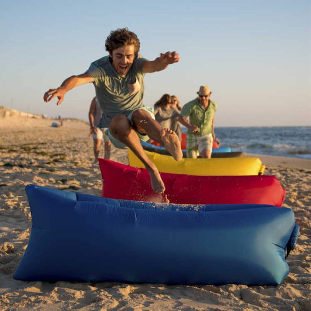 Leapiture Chaise Longue Gonflable Portable - Canapé Air, Hamac, Lit Plage, Flotteur Piscine - Pour Camping & Voyage