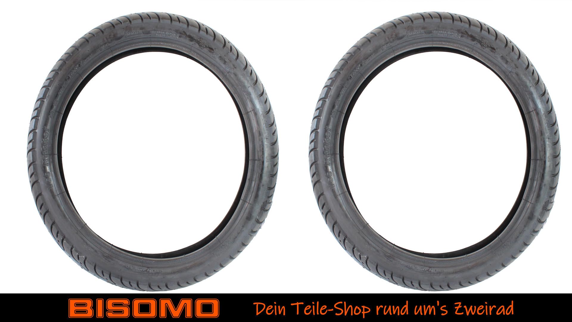 BISOMO 2 Reifen 2,75 x 16 Zoll Vee Rubber VRM-100 Straßenprofil, 46L für Simson S50, S51, S70, S53, KR51, SR4-2, SR4-3, SR4-4 Moped