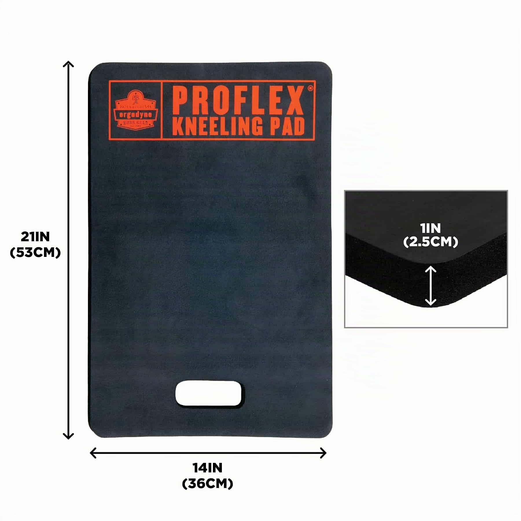 Ergodyne ProFlex 380 – Coussin de genou en mousse résistant à l'eau, 35,6 x 53,3 cm