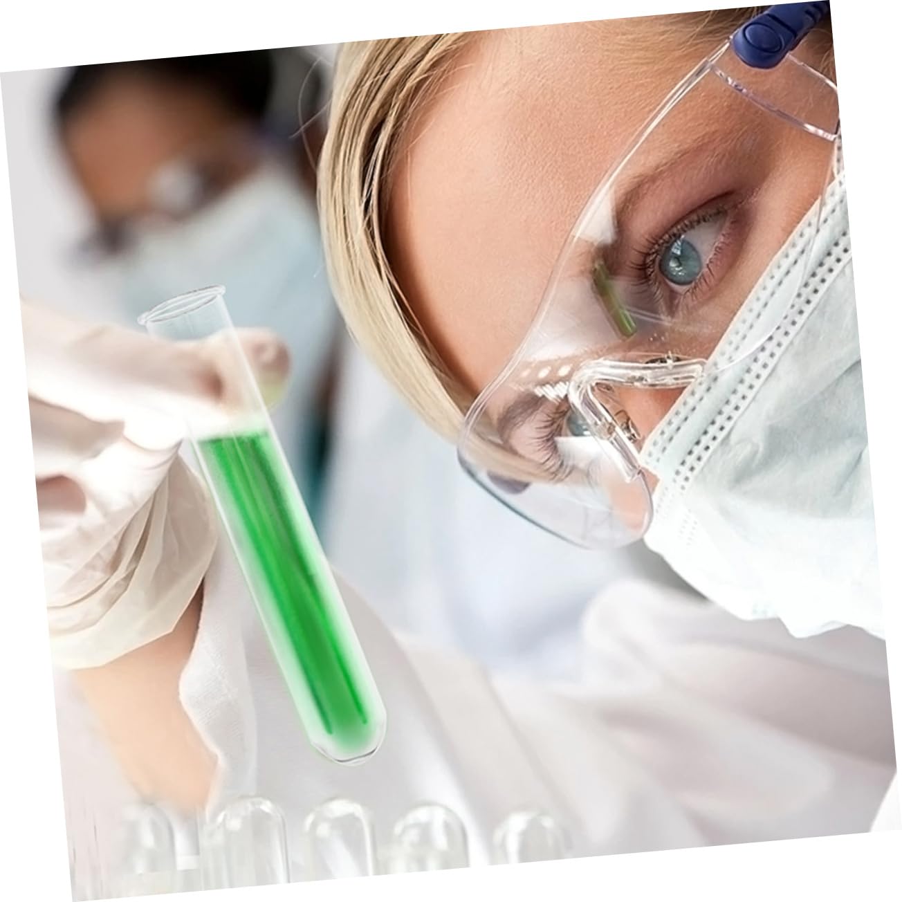 SOLUSTRE 20pezzi Provette Di Trasparenti Per Esperimenti Scientifici e Progetti Fai Te Riutilizzabili e Sicure Per Laboratori e Attività Creative