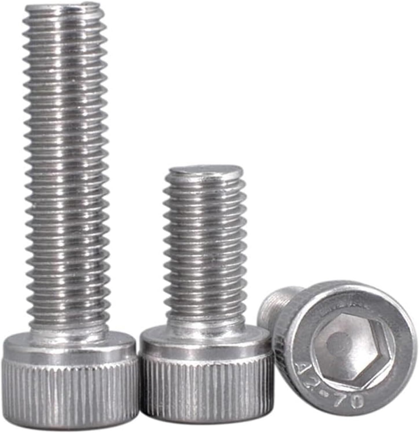 Socket plate screws,Hexagon Head Screws,304 Stainless Steel fine Threads Hexagon Screw, M6M8M10M12 * X0 75X1 0x1 25x1 5, Long Bolt-8 * 1.0 * 502pcs Color 8 * 1.0 * 502pcs  Color 10*1.0*202