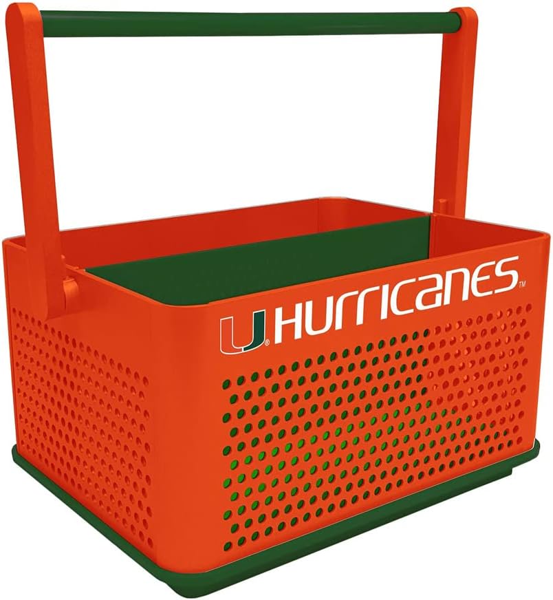 The Fan-Brand Miami Hurricanes - Tailgate Caddy - Sports Team Bar Sign Décor: Home, Dorm, Garage, Office, Fan Cave - - Green/Yellow