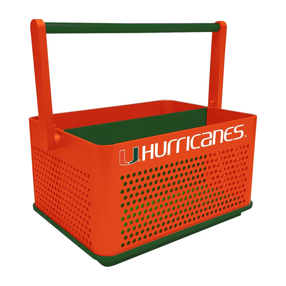 The Fan-Brand Miami Hurricanes - Tailgate Caddy - Sports Team Bar Sign Décor: Home, Dorm, Garage, Office, Fan Cave - - Green/Yellow