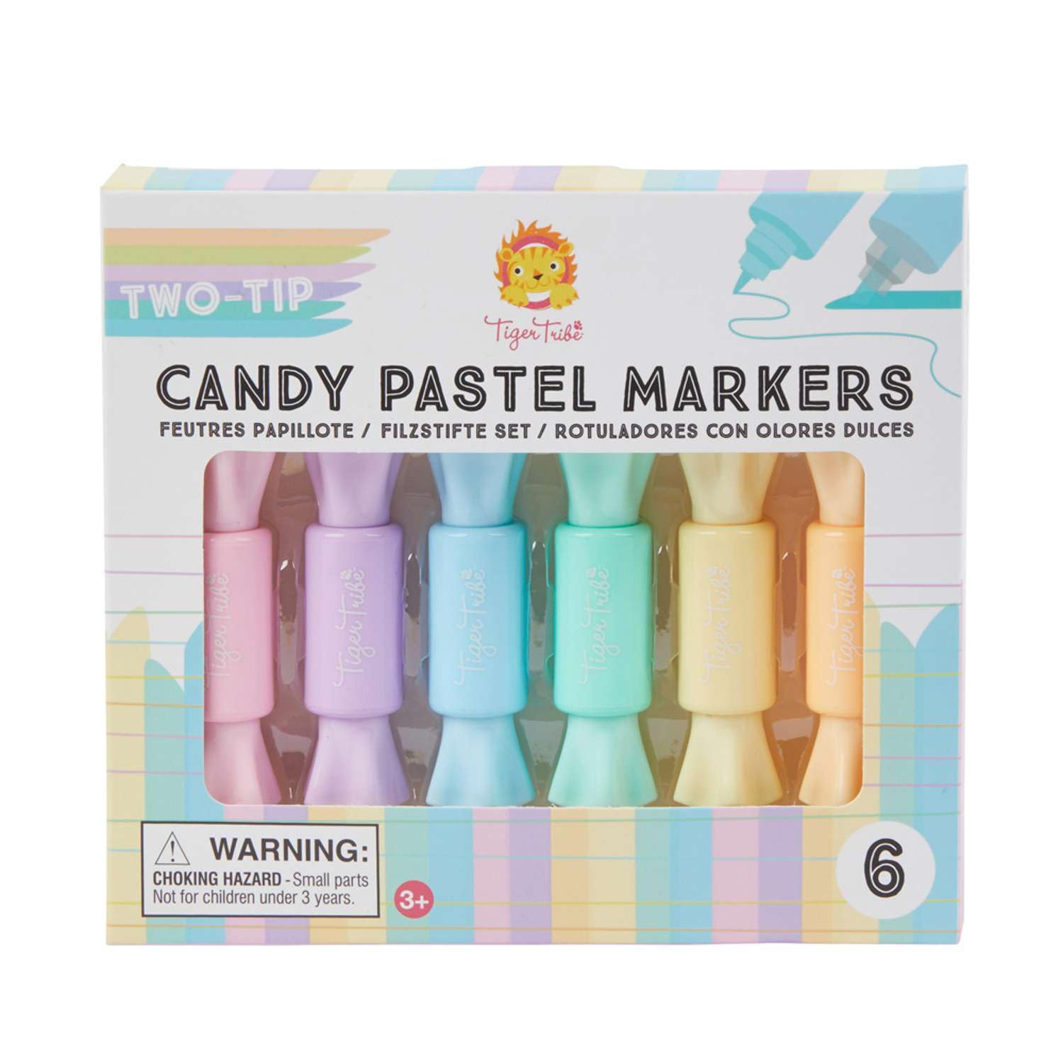 Bertoy 3770131 Two Tip Candy Pastel Markers,