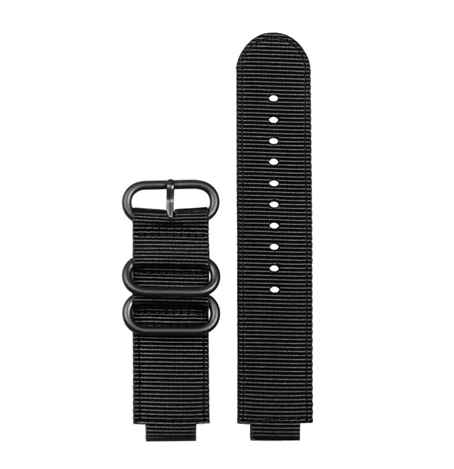 HASGTFM 24MM Bracelet Fit For TIMEX Soft Breathable Canvas Watch With Male Tide Compass Strap T2N721 T2N720 Nylon Black Red Watchband Buckl(Black-black)