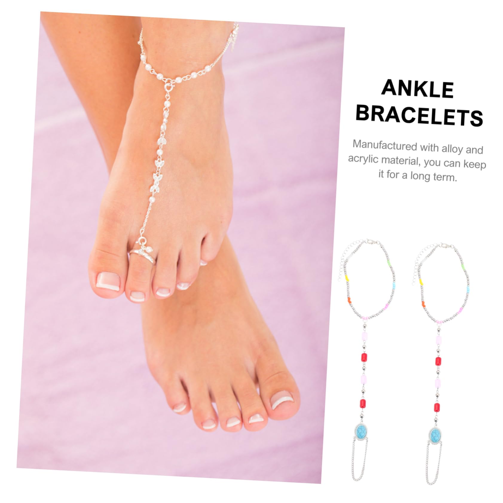 BESPORTBLE Tobillera Con Cuentas Para Mujer Tobilleras Para Mujer Joyería Para El Tobillo Tobilleras De Verano Tobillera Con Cuentas Tobillera De Verano Tobillera Con Cuentas Pulseras