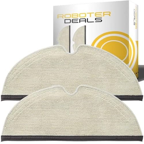 Roboter Deals - Lot de 2 chiffons de rechange en microfibre pour robot aspirateur Roborock Q5, Q5 Plus, Q5 Pro, Q5 Pro Plus. Ajustement parfait à 100 % testé, microfibre dense, coutures propres, qualité supérieure.