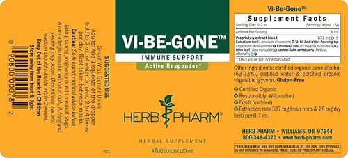 Miniatura 8 de Herb Pharm Virattack - Fórmula herbaria líquida con lomatium para apoyo activo del sistema inmunológico, 4 onzas