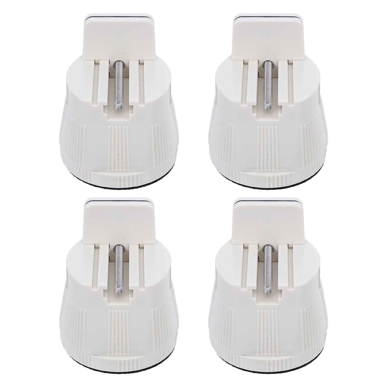 Pieds de meuble réglables beige Uonlytech en plastique antidérapant lot de 4