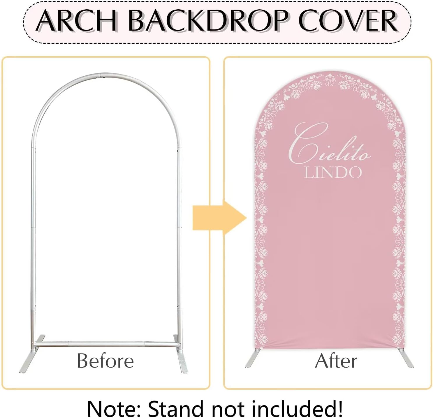 Pink Mexican Talavera Arch Backdrop Cover 7.2FT Mexico Fiesta Stretchy Spandex Arch Stand Cover for Wedding Baptismx Birthday Bridal Shower Fiesta Party Decoration