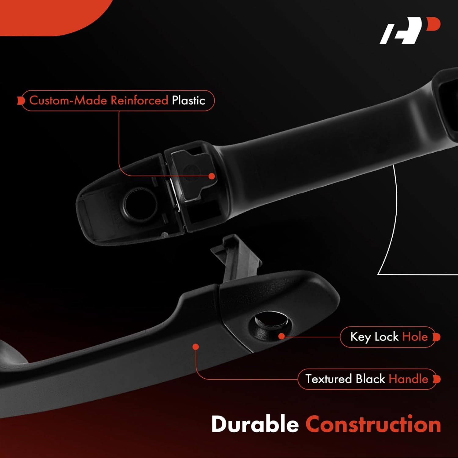 A-Premium Front Driver Side Exterior Door Handle Compatible with Subaru Outback 15-19, Forester, Impreza, Legacy, WRX STI & Toyota Prius, Sienna, Avalon & Scion tC, iQ, Textured Black