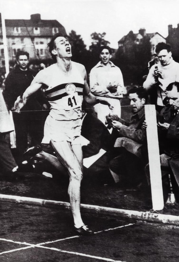 Amazon.com: Roger Bannister Poster, Running, Breaking the 4 Minute