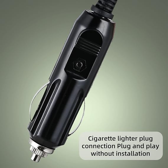 araç seyahat su ısıtıcısı 12 V/24 V, araç ısıtma fincanı, 350 ml, 100 °C sıcaklık ayarı, seyahat ederken kahve/çay/süt ısıtmak için taşınabilir kahve fincanı (araba – siyah mavi – 12 V)