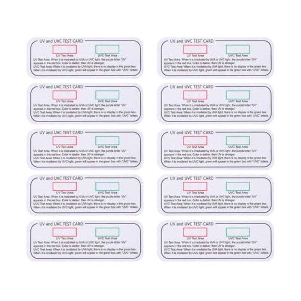 10PCS Luce Ultravioletto Test Cards UVA UVC Carte di Test Luce UV Carte Indicatore di Prova Accessori Lunghezza d'onda