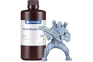 Anycubic Grey Resin - Plant-Based, Low-Odor Photopolymer Resin for LCD 3D Printing