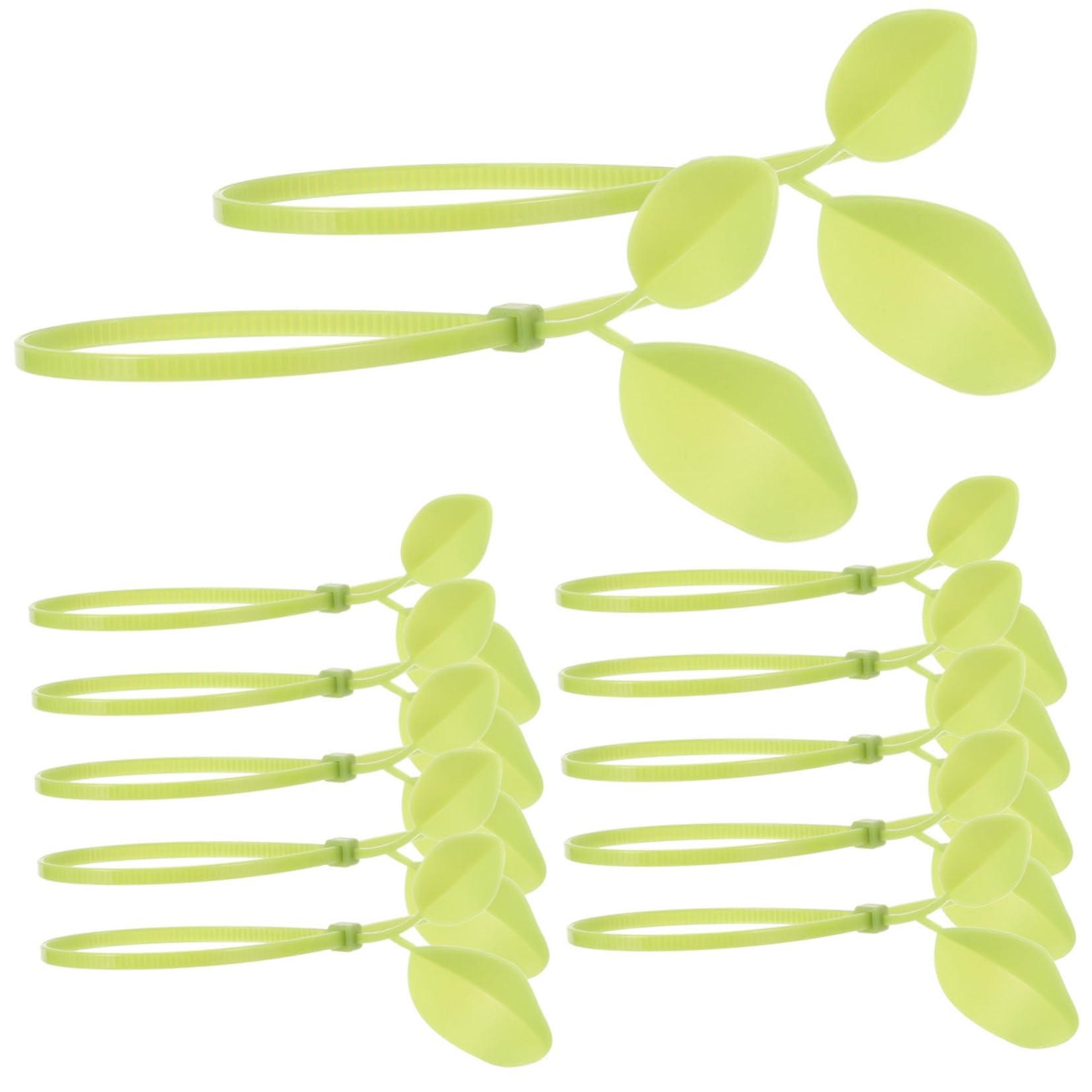 VILLCASE 3 Sätze Blattförmige Nylon Kabelbinder Kabelbinder Für Pflanzen Kabelmanagement Mehr Einfach Zu Bedienen Langlebig Für Täglichen Gebrauch 100 Stück * 3
