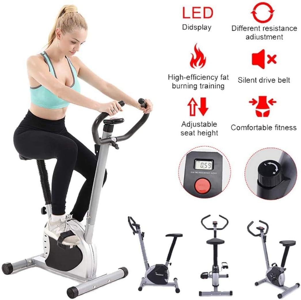 Auppy Indoor Exercise Bike Home Office Mini Exercise Bike with Speed Resistance, Indoor Fitness Equipment