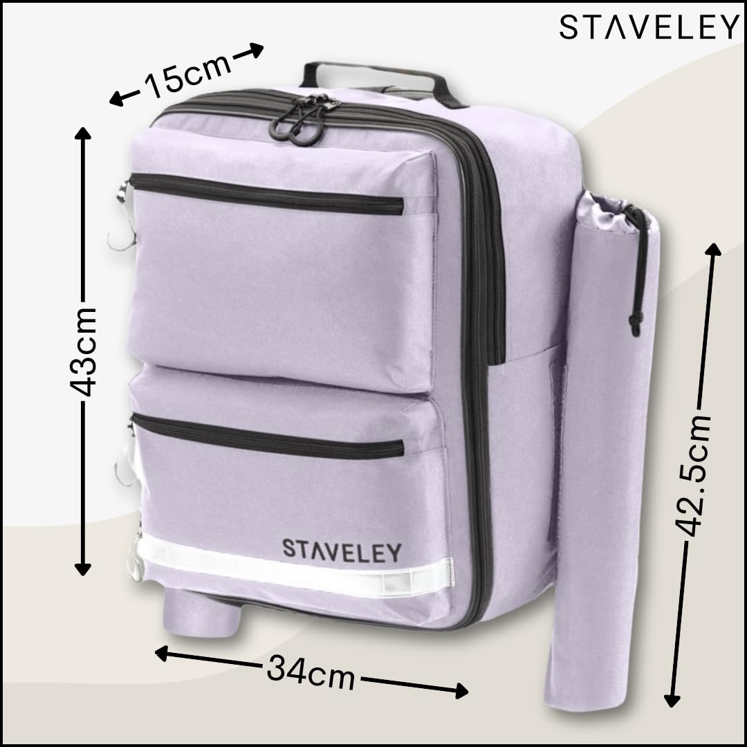 Staveley Mobility Scooter Crutch Bag, Purple, XL - Image 2