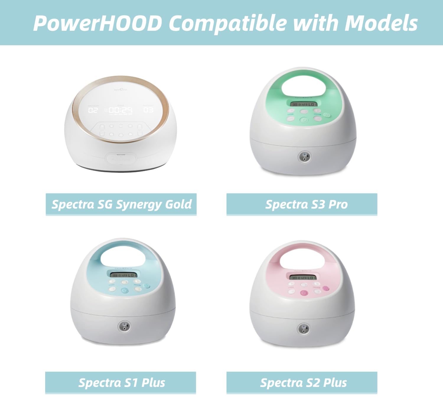 PowerHOOD 12V AC Adapter Compatible with Spectra SG Synergy Gold Double Adjustable Electric Breast Pump, S2 S1 Pus, S3 Pro, M1 Breast Feeder Power Supply Plug Replacement Charger Cable PSU