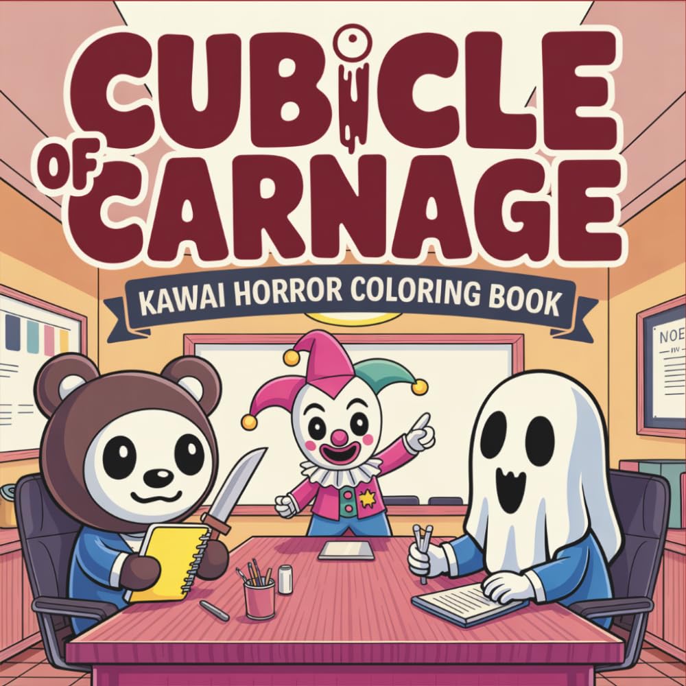 Cubicle of Carnage: Kawaii Horror Coloring Book for Adults Featuring Chibi Slashers Surviving Office Life 9-to-5 Humor