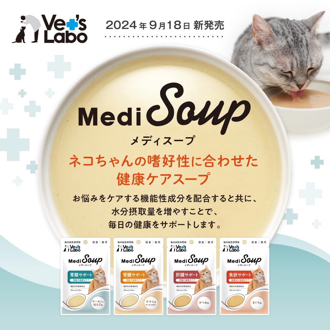 Amazon.co.jp: Vet's Labo公式 MediSoup メディスープ 猫用 40g×10袋