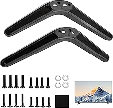 Universal TV Legs, Universal Legs for TV Stands of a Distance Between Mounting Holes 17-20 m 32 to 65 Inches, Replacement TV Base in ABS Material, Includes Screws