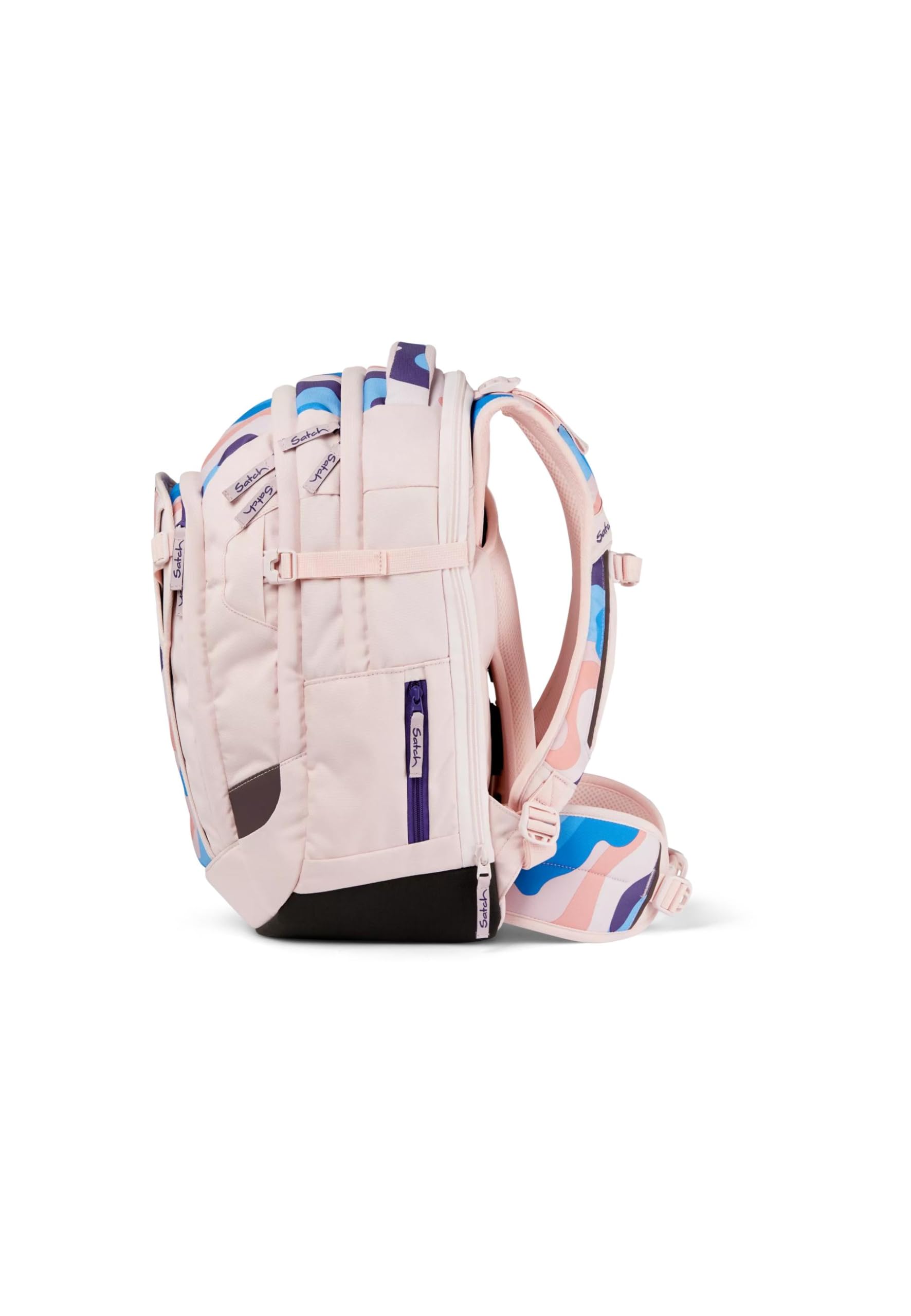 satch match ergonomico, espandibile fino a 35 litri, tasca frontale extra.