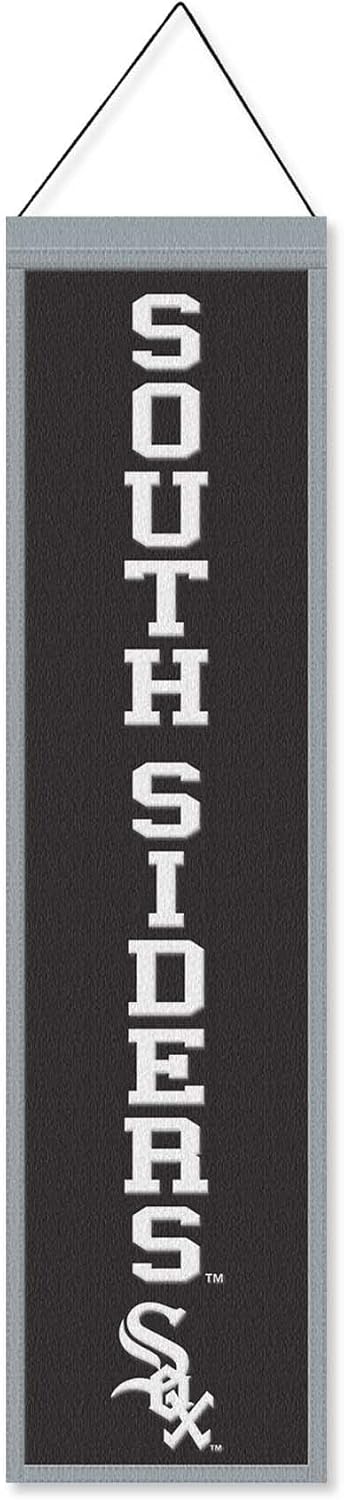 WinCraft Chicago White Sox South Siders 8x32 Inch Vertical Wool Embroidered Hanging Banner