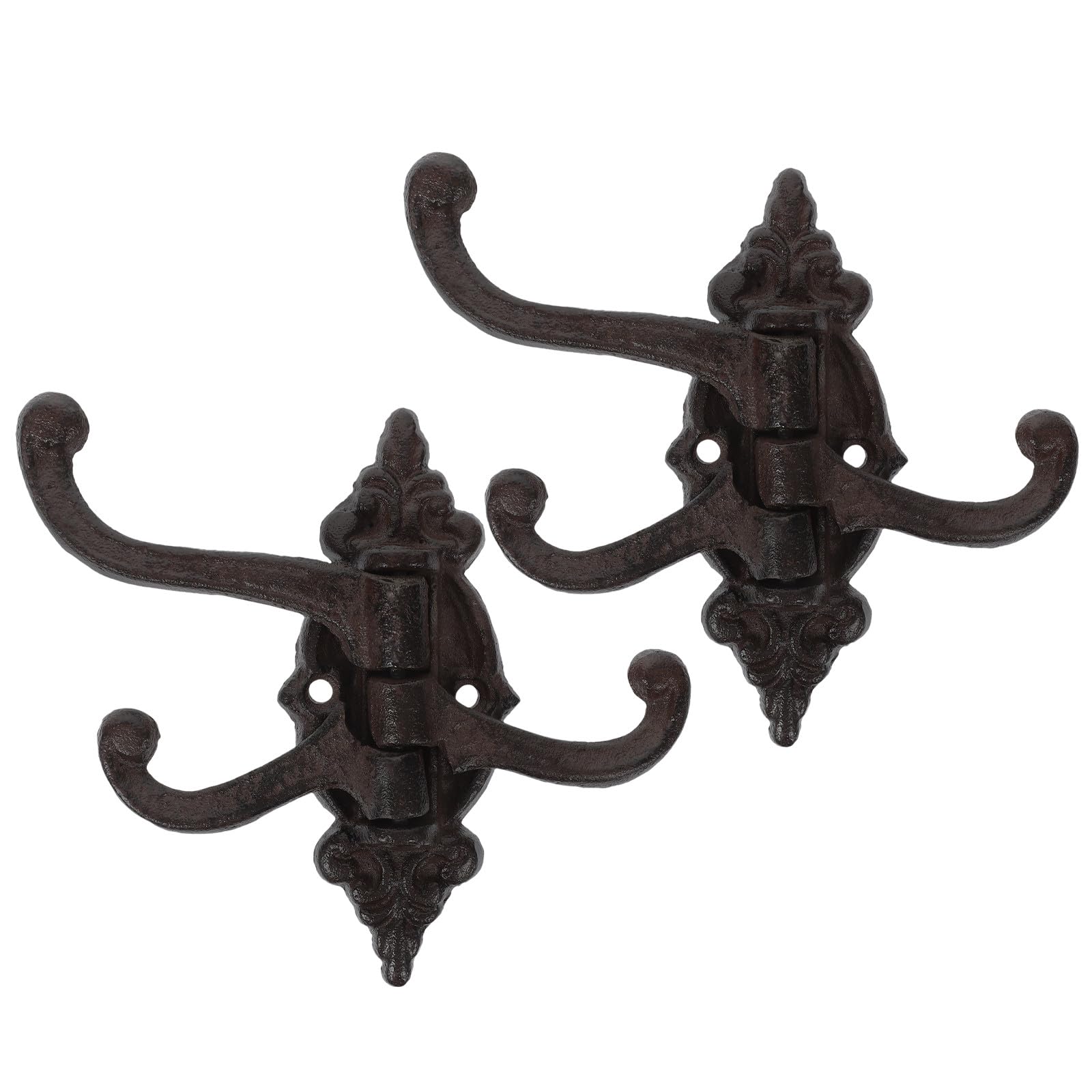 Ganci da Parete in Ferro Vintage 2 Pezzi Stile Rustico per Bagno e Cucina Ganci Robusti e Tatto Confortevole per Appendere Asciugamani e Cappotti