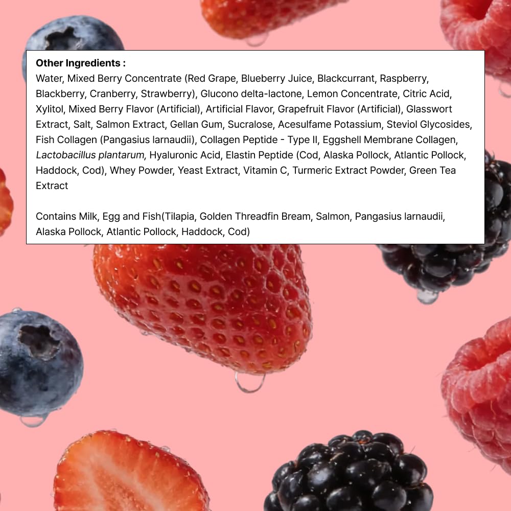 VITALBEAUTIE Super Collagen Drink – 3,500mg Low‑Molecular Fish Collagen (5 Types) – K‑Beauty Liquid Beauty Ampoules, Mixed Berry Flavor (Naturally & Artificially Flavored) – 14 x 25 mL — Amazon image 9