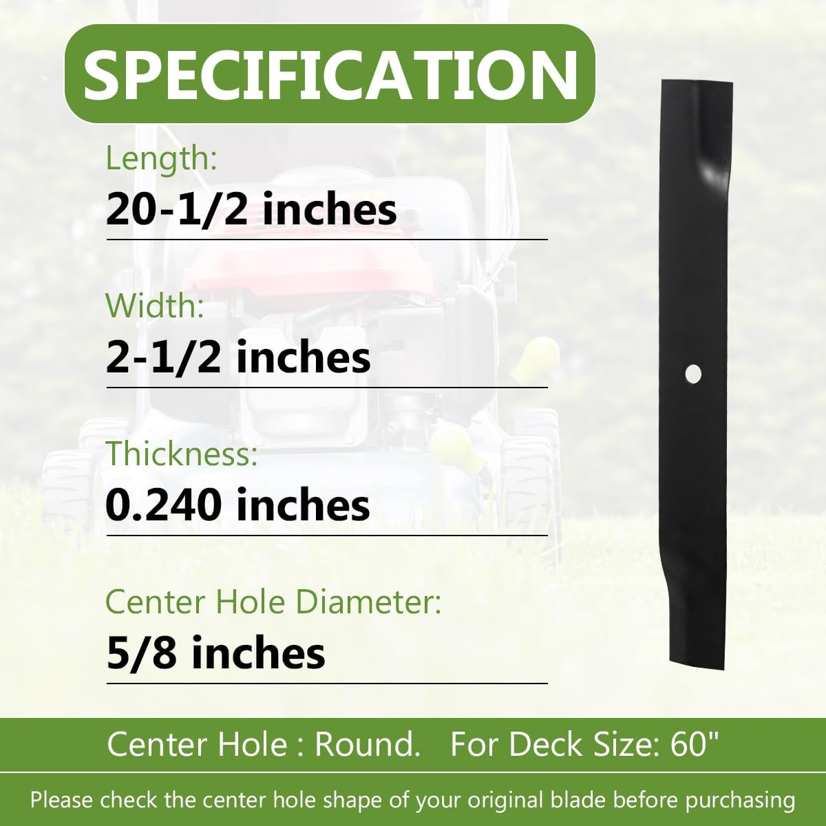 793794 794685 High Lift Mower Blades Set for Hustler 60" Mower, Replaces 794214 794230 600901 603992, Compatible with Raptor SD，Raptor SDX, Super S, Super Z (3PACK)